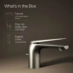 Single-handle bathroom sink faucet, 1.2 gpm