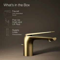 Single-handle bathroom sink faucet, 1.2 gpm
