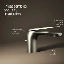 Single-handle bathroom sink faucet, 1.2 gpm