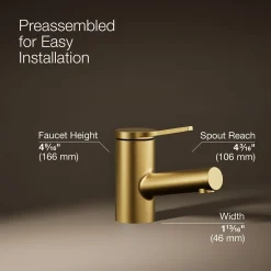 Single-handle bathroom sink faucet, 1.2 gpm