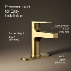 Single-handle bathroom sink faucet, 1.2 gpm