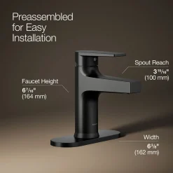 Single-handle bathroom sink faucet, 1.2 gpm