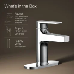 Single-handle bathroom sink faucet, 1.2 gpm