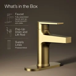 Single-handle bathroom sink faucet, 1.2 gpm
