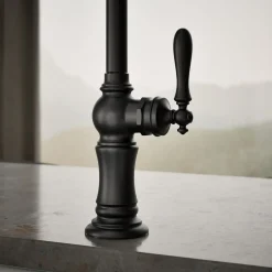 Single-handle kitchen sink faucet