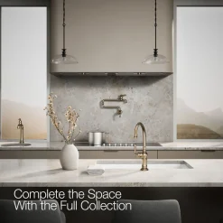Single-handle kitchen sink faucet
