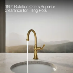 Single-handle kitchen sink faucet