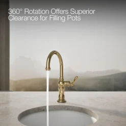 Single-handle kitchen sink faucet
