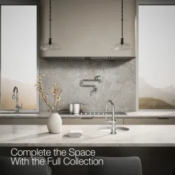 Single-handle kitchen sink faucet