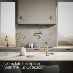 Single-handle kitchen sink faucet