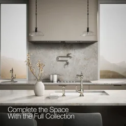 Single-handle kitchen sink faucet with side sprayer
