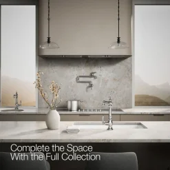 Single-handle kitchen sink faucet
