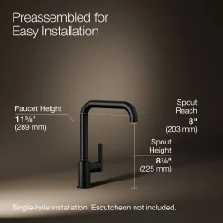 Single-handle kitchen sink faucet