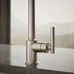 Single-handle kitchen sink faucet