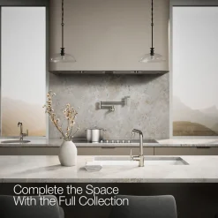 Single-handle kitchen sink faucet