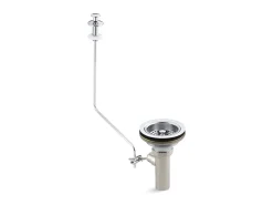 Sink strainer with tailpiece and pop-up drain