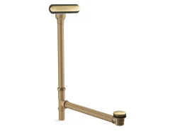 Slotted overflow brass bath drain