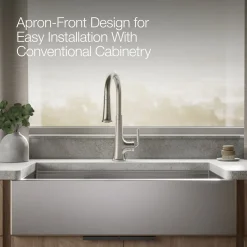 Smart Divide® 35-1/2” undermount double-bowl farmhouse workstation kitchen sink