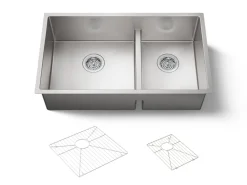 Smart Divide® 32" undermount double-bowl kitchen sink