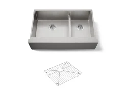Smart Divide® 35-1/2" undermount double-bowl farmhouse kitchen sink