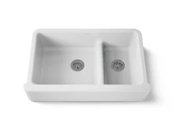 Smart Divide® 35-3/4" undermount double-bowl farmhouse kitchen sink