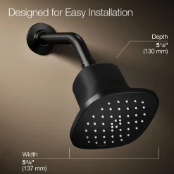 Square single-function filtered showerhead, 1.75 gpm