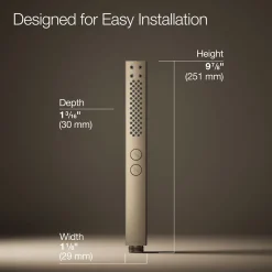 Square two-function handshower, 2.5 gpm