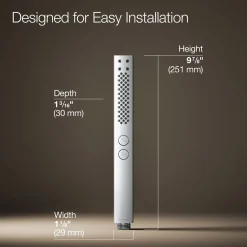 Square two-function handshower, 1.75 gpm