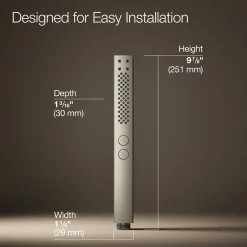 Square two-function handshower, 1.75 gpm
