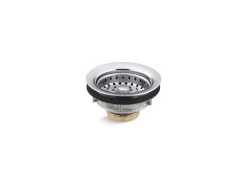 Stainless steel sink drain and strainer for 3-1/2" to 4" outlet
