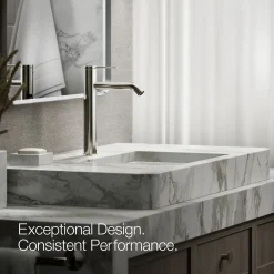 Tall single-handle bathroom sink faucet, 1.2 gpm