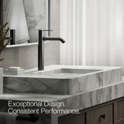 Tall single-handle bathroom sink faucet, 1.2 gpm