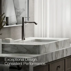 Tall single-handle bathroom sink faucet, 1.2 gpm