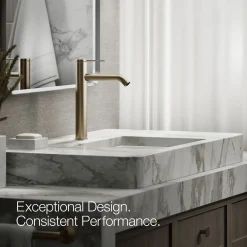 Tall single-handle bathroom sink faucet, 1.2 gpm