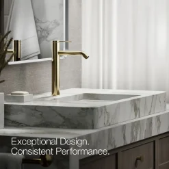 Tall single-handle bathroom sink faucet, 1.2 gpm