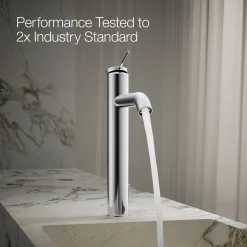 Tall single-handle bathroom sink faucet, 1.2 gpm