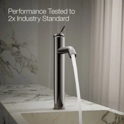 Tall single-handle bathroom sink faucet, 1.2 gpm
