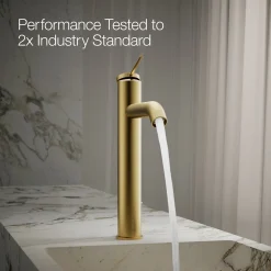 Tall single-handle bathroom sink faucet, 1.2 gpm