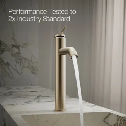 Tall single-handle bathroom sink faucet, 1.2 gpm