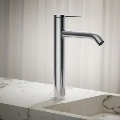 Tall single-handle bathroom sink faucet, 1.2 gpm