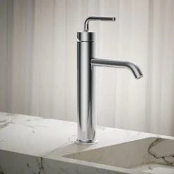 Tall single-handle bathroom sink faucet with Lever handle, 1.2 gpm