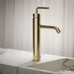 Tall single-handle bathroom sink faucet with Lever handle, 1.2 gpm