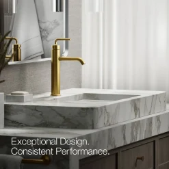 Tall single-handle bathroom sink faucet with Lever handle, 1.2 gpm