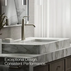 Tall single-handle bathroom sink faucet with Lever handle, 1.2 gpm