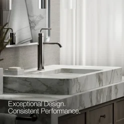 Tall single-handle bathroom sink faucet with Lever handle, 1.2 gpm