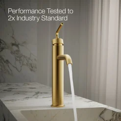 Tall single-handle bathroom sink faucet with Lever handle, 1.2 gpm