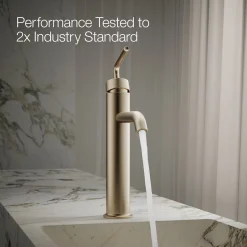 Tall single-handle bathroom sink faucet with Lever handle, 1.2 gpm