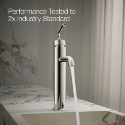 Tall single-handle bathroom sink faucet with Lever handle, 1.2 gpm