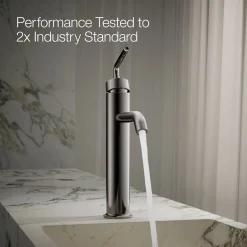 Tall single-handle bathroom sink faucet with Lever handle, 1.2 gpm