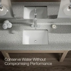 Tall single-handle bathroom sink faucet, 0.5 gpm
